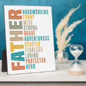 祖国はあらゆるパパの力に敬意を表 フォトプラーク (側面)