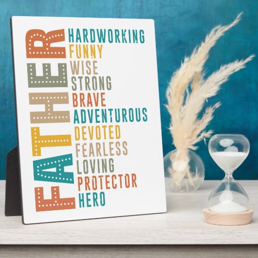 祖国はあらゆるパパの力に敬意を表 フォトプラーク (側面)