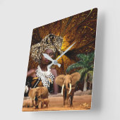 祖国 スクエア壁時計 (傾斜)