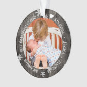 祖最高の父母が2人の写真のクリスマス オーナメント (正面)