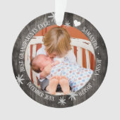 祖最高の父母が2人の写真のクリスマス オーナメント (正面)