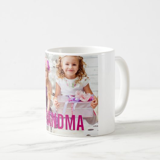祖母あなたの子供の写真のマグ コーヒーマグカップ (正面右)