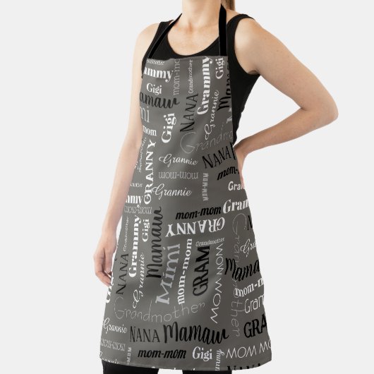 祖母おばあちゃんエプロンカスタマイズ彼女のニックネーム エプロン (インサイチュ)