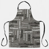 祖母おばあちゃんエプロンカスタマイズ彼女のニックネーム エプロン (正面)