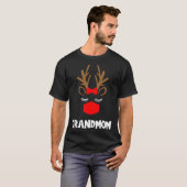 祖母おもしろいトナカイのクリスマス動物家族Ma Tシャツ (正面フル)