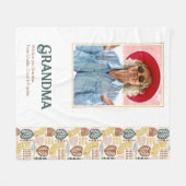 祖母おもしろいパーソナライズされた抽象芸術レインボー フリースブランケット (正面(横))