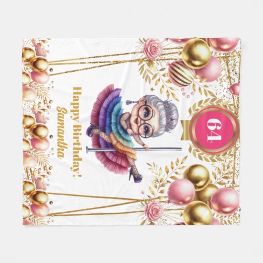 祖母おもしろい毛布の退職ギフトカスタム フリースブランケット (正面(横))