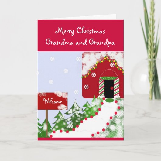 祖母および祖父のクリスマス… シーズンカード (正面)