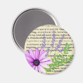 祖母が冷蔵庫で買った時のおばあちゃんのプレゼント マグネット (正面/裏面)