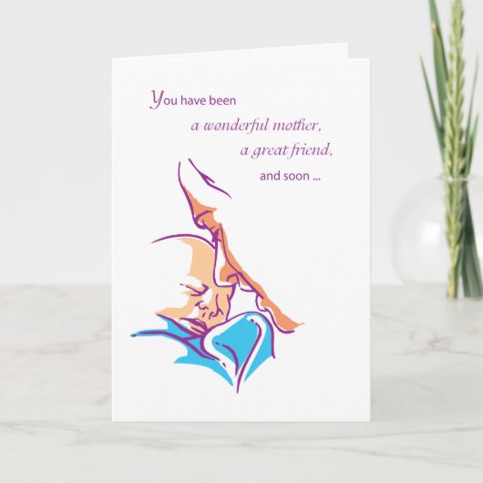 祖母が誕生する最初の母の日 カード (正面)