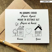 祖母とグランドドーターラブ誕生日カード 招待状