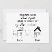 祖母とグランドドーターラブ誕生日カード 招待状 (正面)