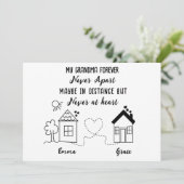 祖母とグランドドーターラブ誕生日カード 招待状 (スタンド正面)