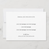 祖母とグランドドーターラブ誕生日カード 招待状 (裏面)