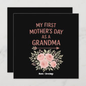 祖母と可愛い母おもしろいの日 招待状 (正面/裏面)