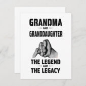 祖母と孫娘 伝説と遺産 招待状 (正面/裏面)