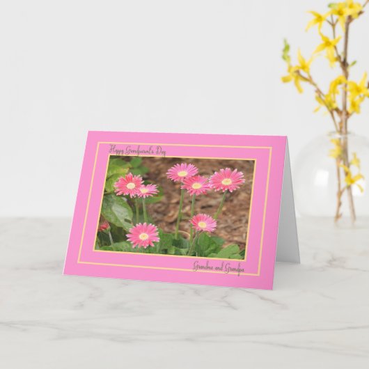 祖母と祖父のための祖母の日のカード カード (黄色い花)