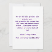 祖母と祖父のイースターパーソナライズされたカード サンキューカード (裏面)