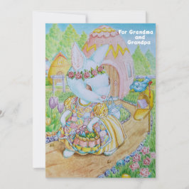 祖母と祖父のイースターパーソナライズされたカード サンキューカード
