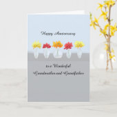 祖母と祖父結婚の記念日 カード (黄色い花)