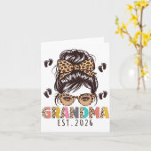 祖母に昇格 2026年 新しいおばあちゃんになる私 カード (黄色い花)