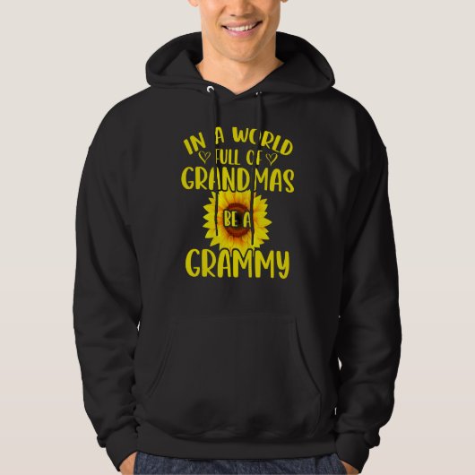 祖母に満ちた世界でグラミーなヒマワリになる パーカ (正面)