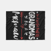 祖母に満ちた世界でメムグランドおもしろいになる フリースブランケット (正面(横))