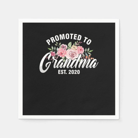 祖母に贈り物として昇進する スタンダードカクテルナプキン (正面)