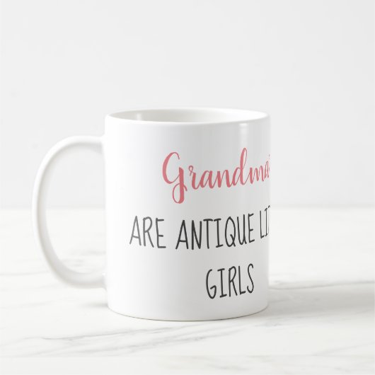 祖母のおばあちゃんのアレアンティーク コーヒーマグカップ (左)