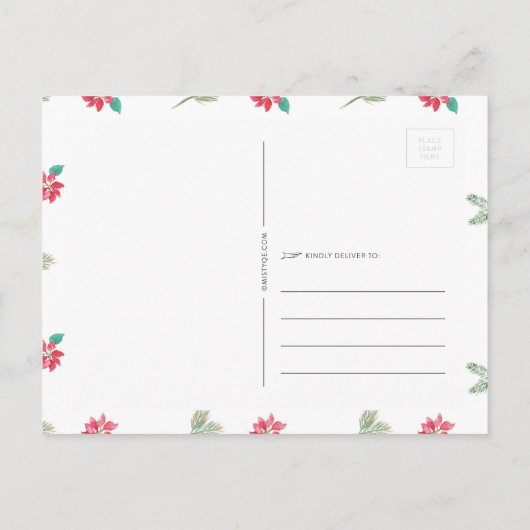 祖母のお気に入りのなクリスマスのレシピ シーズンポストカード (裏面)