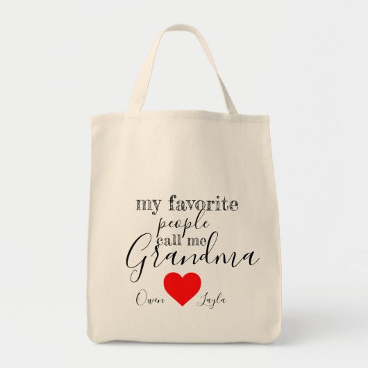祖母のお気に入りのなトート(名前と名前入りな) トートバッグ (正面)