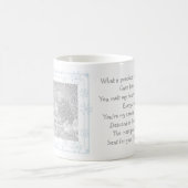 祖母のためのカスタムな写真のベビーの第1クリスマスギフト コーヒーマグカップ (中央)