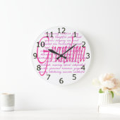 祖母のための単語 ラージ壁時計 (ホーム)
