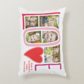 祖母のための愛写真のコラージュの孫の枕 アクセントクッション (正面(垂直))
