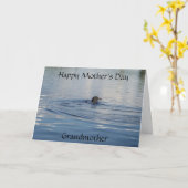 祖母のための水潜り鳥の母の日カード カード (黄色い花)