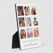 祖母のカスタム家族の写真コラージュ白 フォトプラーク (側面)