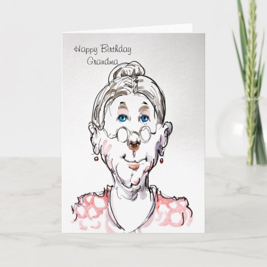 祖母のハッピーバースデーカード カード (正面)