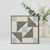 祖母のパズルの青および灰色 招待状 (スタンド正面)