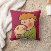 祖母のベビーのためのピンクの口紅のキス クッション (ブランケット)