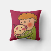 祖母のベビーのためのピンクの口紅のキス クッション (裏面)