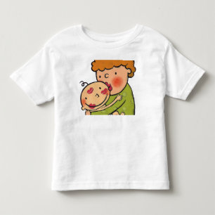 祖母のベビーのためのピンクの口紅のキス トドラーTシャツ