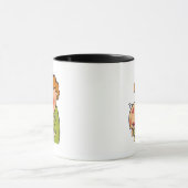 祖母のベビーのためのピンクの口紅のキス マグカップ (中央)