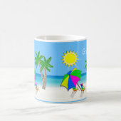 祖母のマグはテーマのコーヒー・マグを浜に引き上げます コーヒーマグカップ (中央)