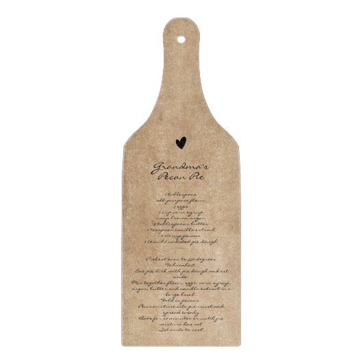 祖母のレシピファミリー記念カスタム文字 カッティングボード (正面)