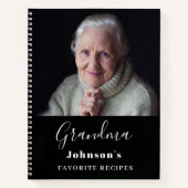 祖母のレシピ白黒写真 ノートブック (正面)