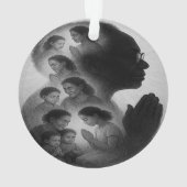 祖母の世代祈りの言葉ラウンドオーナメント オーナメント (裏面)