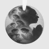 祖母の世代祈りの言葉ラウンドオーナメント オーナメント (正面)