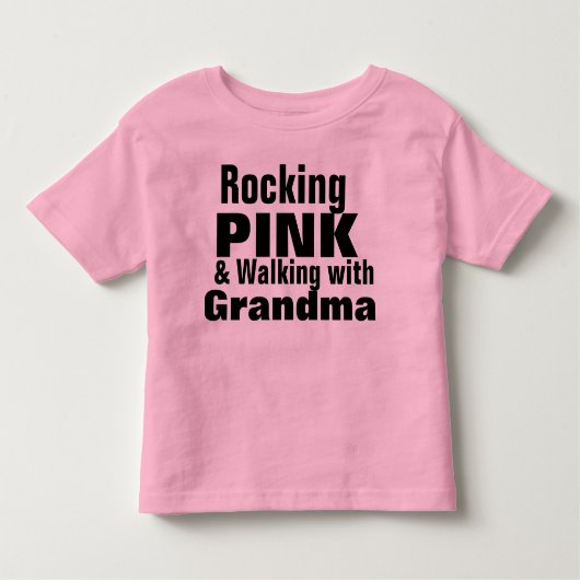 祖母の乳癌のワイシャツによって歩くこと トドラーTシャツ (正面)