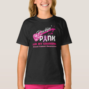 祖母の乳癌の認識度のワイシャツのためのピンク Tシャツ