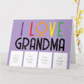 祖母の写真が好きな折りたたみグリーティングカード カード (黄色い花)